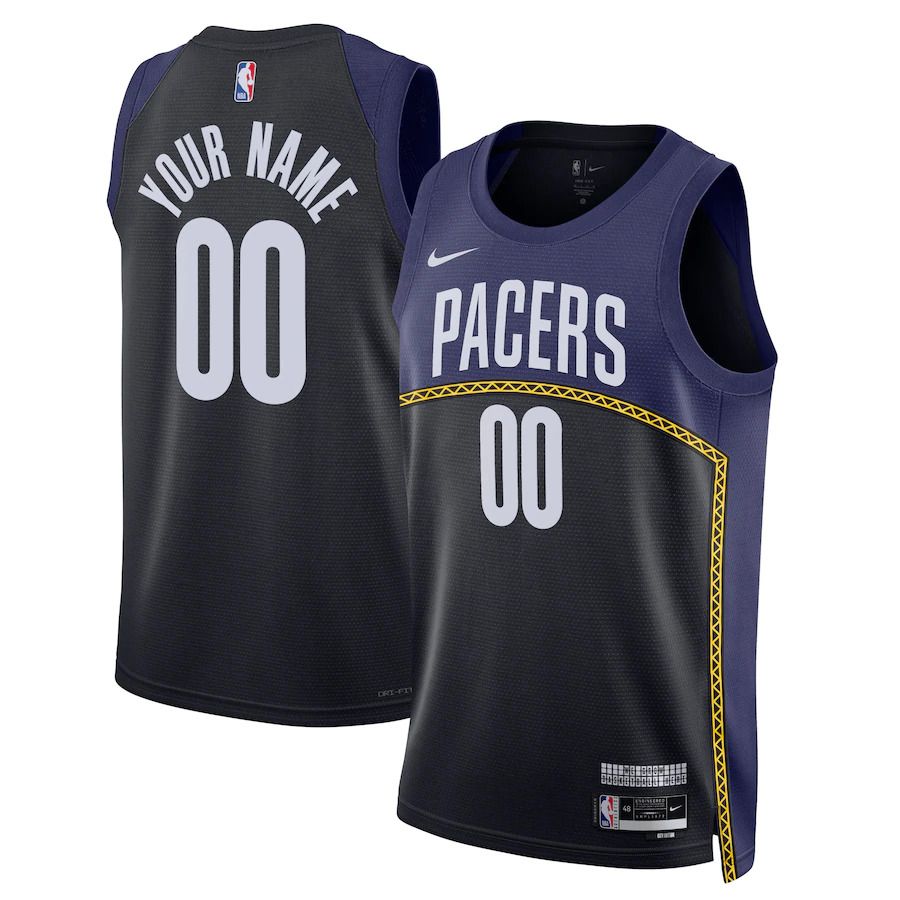 Men Indiana Pacers Nike Blue City Edition 2022-23 Swingman Custom NBA Jersey->indiana pacers->NBA Jersey
